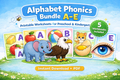 📚 Letters A-E Phonics Workbook Bundle