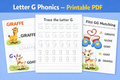 📘 Letter G Phonics Workbook