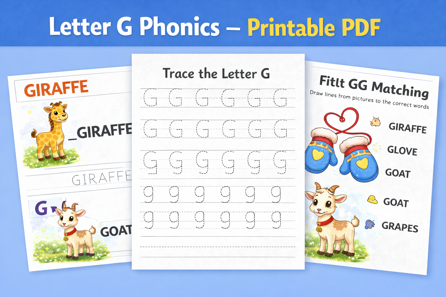 📘 Letter G Phonics Workbook