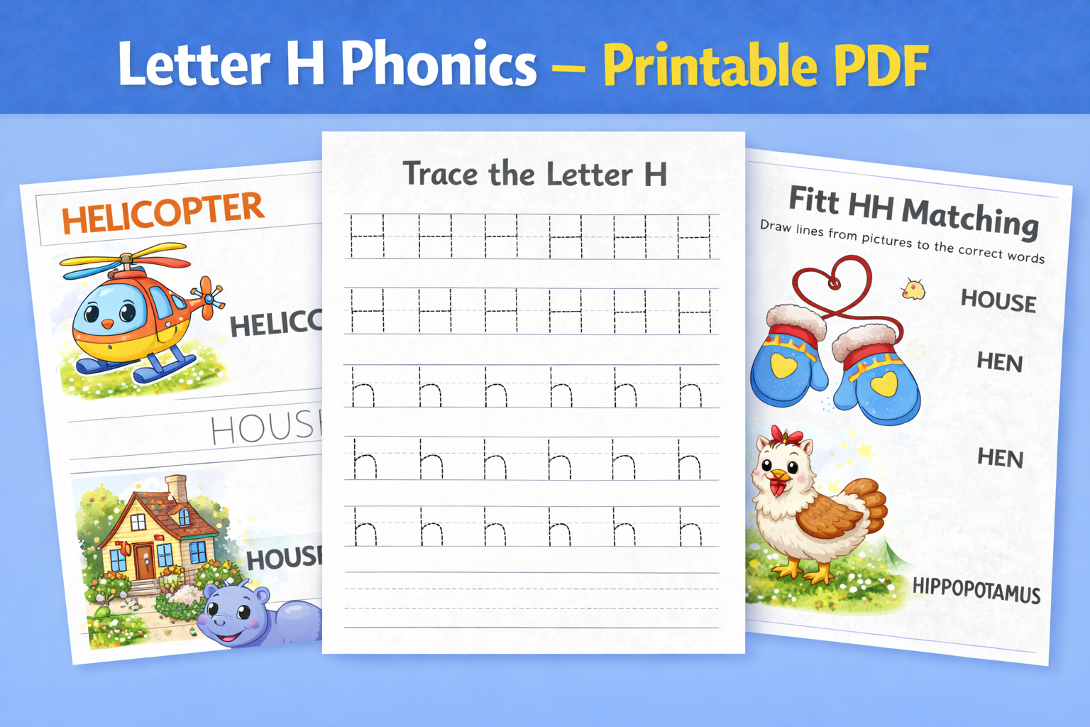 📘 Letter H Phonics Workbook