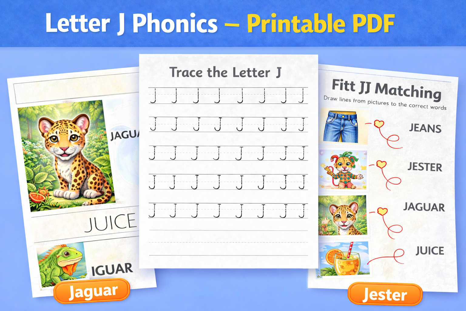 📘 Letter J Phonics Workbook