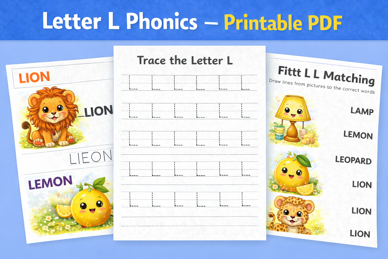 📘 Letter L Phonics Workbook