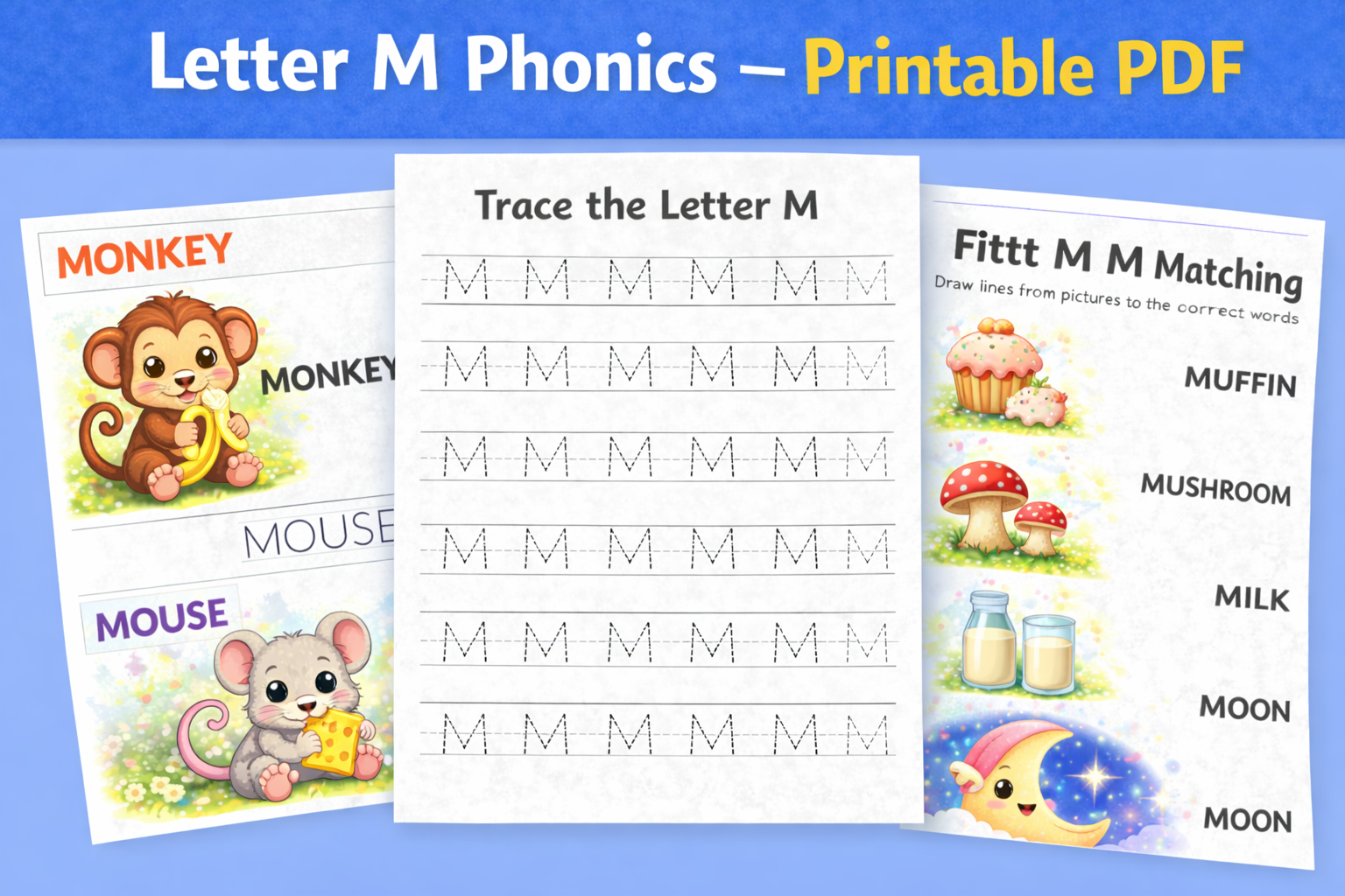 📘 Letter M Phonics Workbook