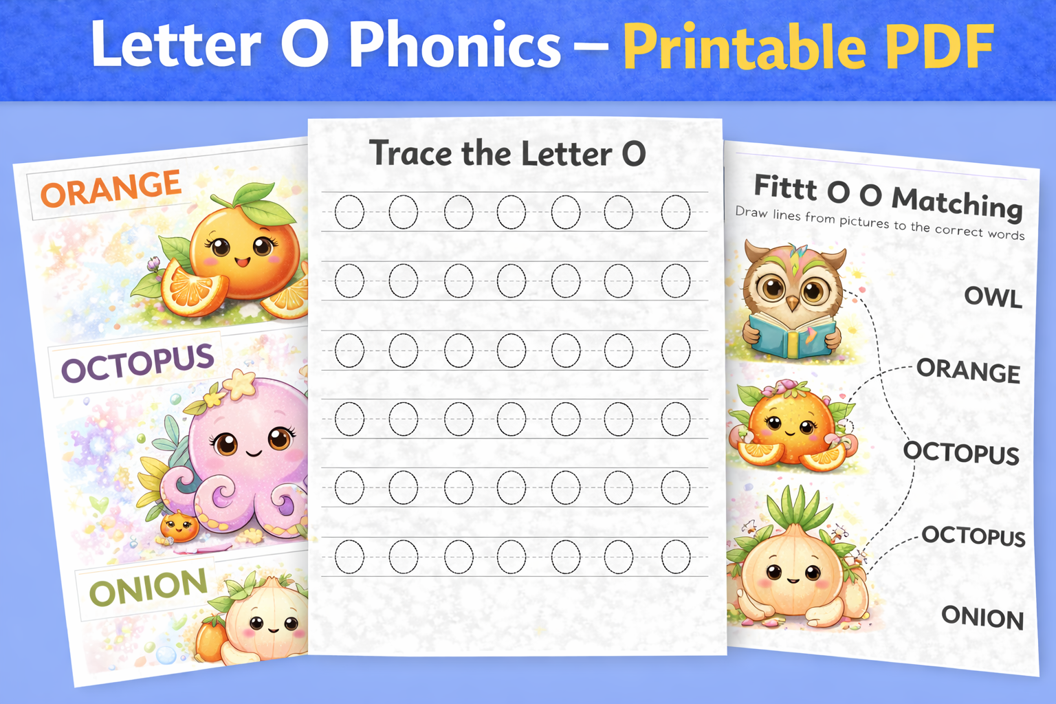 📘 Letter O Phonics Workbook