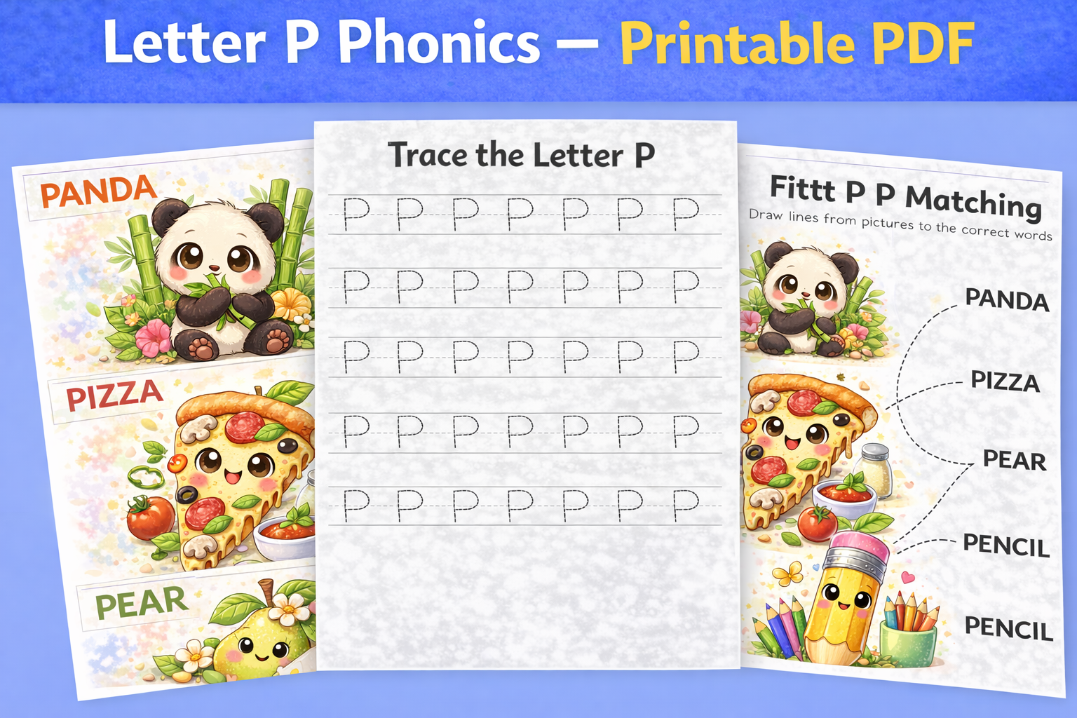 📘 Letter P Phonics Workbook