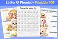 📘 Letter Q Phonics Workbook