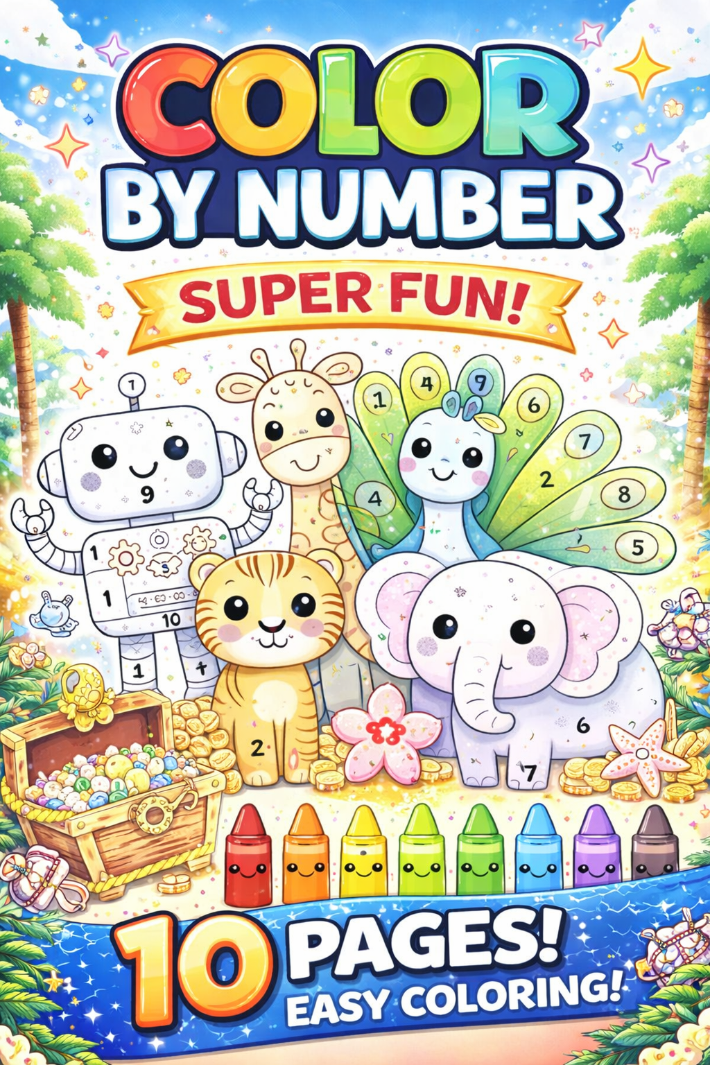 🎨 10 Colors Coloring Book | 10 Fun Pages to Color