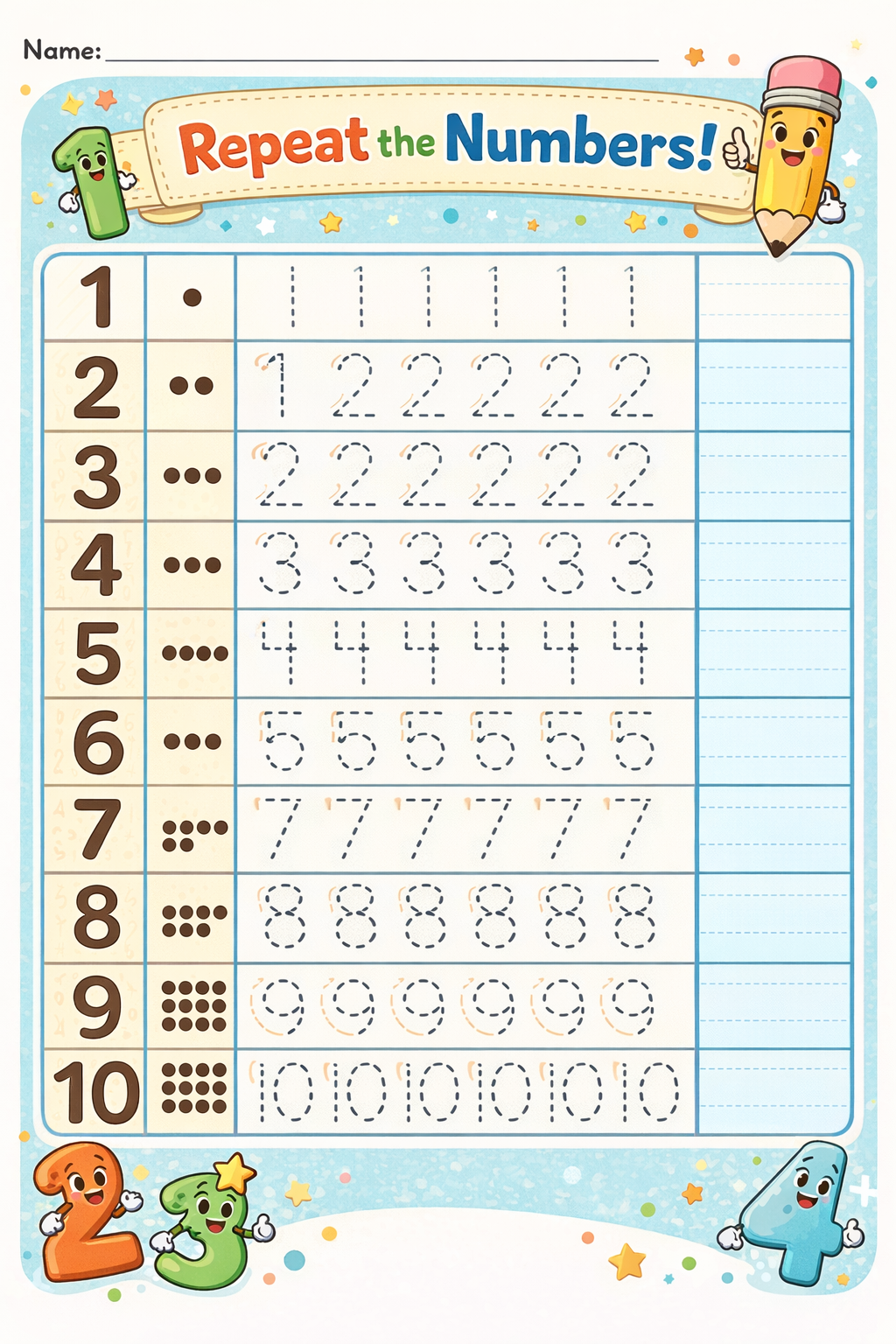 🔢 Numbers 1-10 Workbook