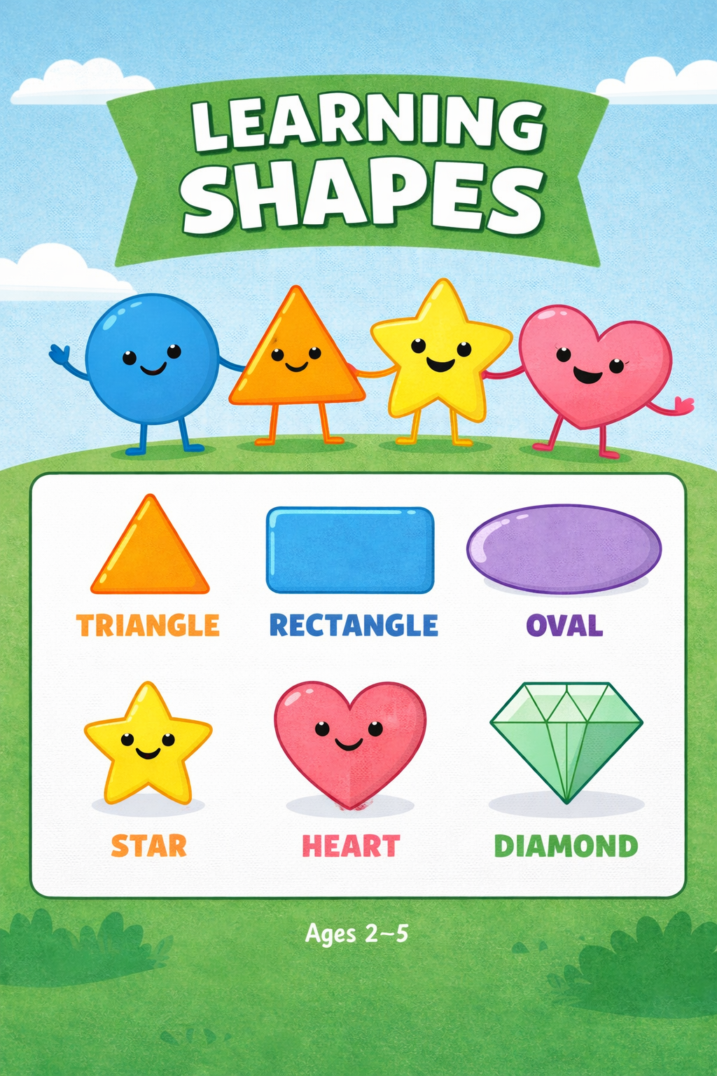 Learn Shapes Workbook - 8 Pages PDF Printable for Preschool