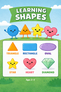 Learn Shapes Workbook - 8 Pages PDF Printable for Preschool
